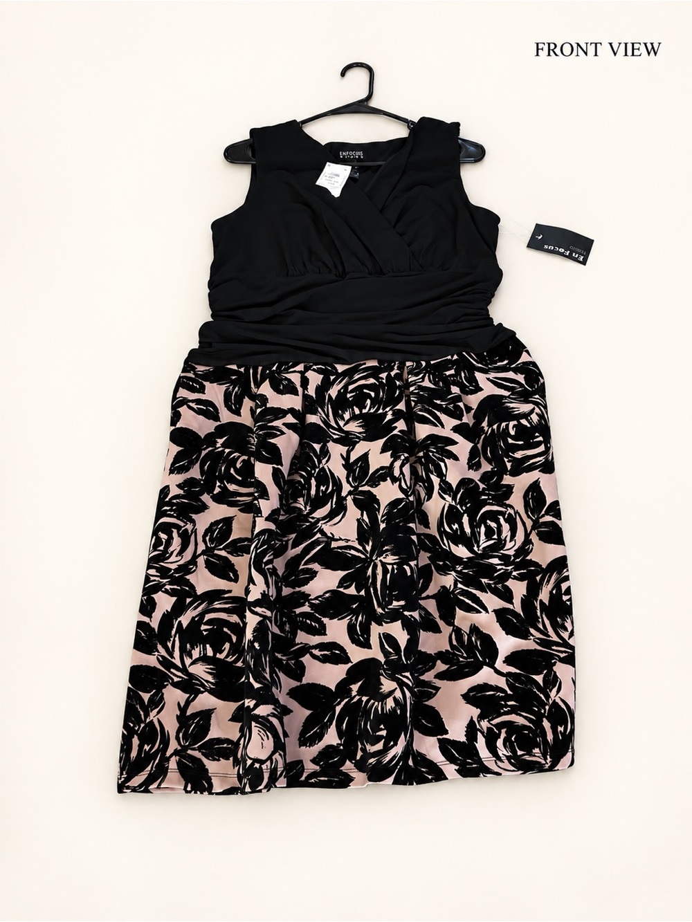 NWT Black & Blush Floral Dress – Women’s Size 14